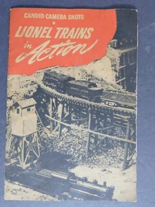 Original 1945 "Candid Camera Shots Lionel Trains in Action" 6" x 8 3/4" Booklet  - Bild 1 von 7