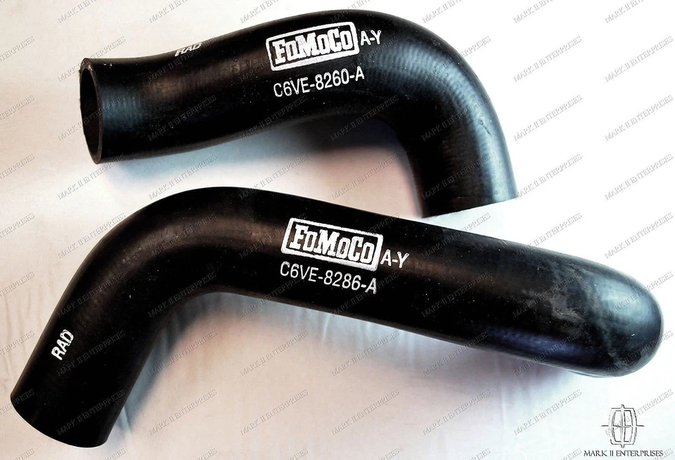 1966-1968 1/2 Lincoln радиатор шланги, верхний и нижний с логотипом FoMoCo с 462" Eng - Изображение 1 из 1