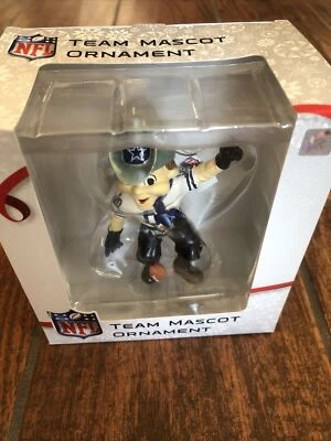 DALLAS COWBOYS MASCOT ORNAMENT SILVER BLUE NEW NFL Forever Collectibles