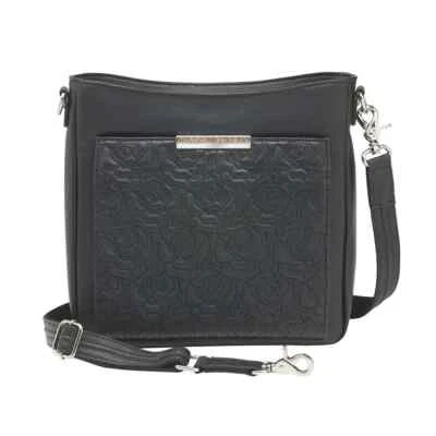Embroidered Lambskin Slim X-Body RFID Purse GTM-98LMB - Image 1 of 4
