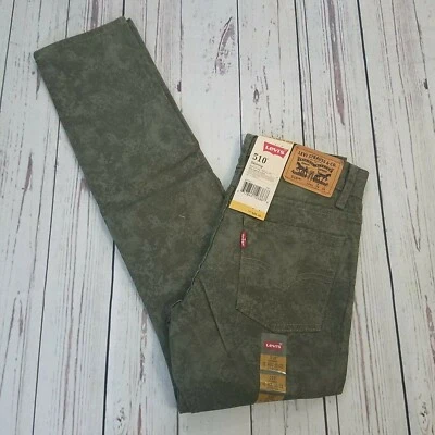 Pantalones de mezclilla ajustados Levis 510 para niños talla 12 REG 26x26 Olive Haze Foto 1 de 4