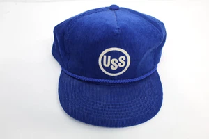 USS United States Steel Blue Corduroy Adjustable Blue Hat - Picture 1 of 8