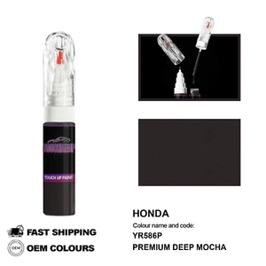 FOR HONDA PREMIUM DEEP MOCHA YR586P Touch Up Paint Pen Brush Fix Kit Scratch - Picture 1 of 8