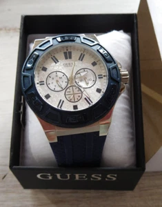 GUESS Armbanduhr, 'Mens Sport' blau silber, Chronograph, neuwertig in OVP - Bild 1 von 4