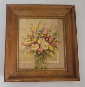 Vintage Floral Framed Picture - Picture 1 of 4
