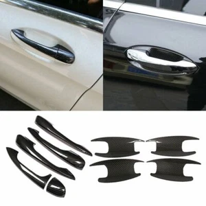 Carbon ABS Door Handle Bowl Trim For Benz W205 W213 X253 C E GLC Class 2015-2020 - Bild 1 von 11