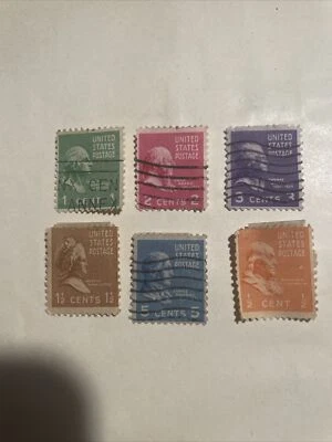 Conjunto de estampillas postales mixtas de seis centavos de Estados Unidos Foto 1 de 4