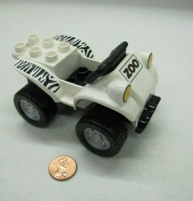 Lego Duplo Zebra Stripes Zoo ATV Hinchable Jeep Vehículo Recreativo Safari Exterior Foto 1 de 4