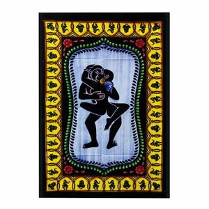 Handgemalte Baumwoll Wandtuch - Kamasutra - Bild 1 von 3