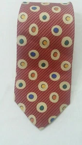 Daniel hechter points cravatta tie 100% seta silk multicolor red necktie A063 - Imagen 1 de 5