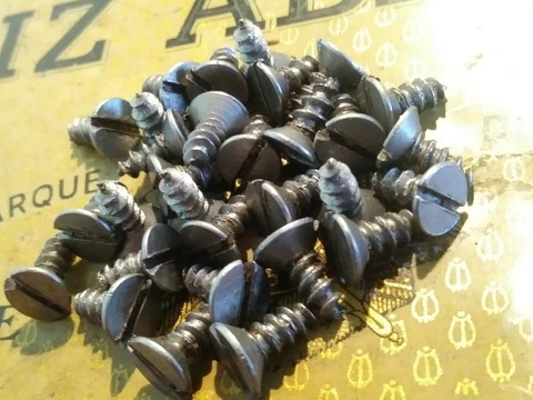 25pc 8x1/2" OLD IRON WOOD SCREWS SLOTTED ANTIQUE WOOD SCREW VINTAGE WOOD SCREWS Cover