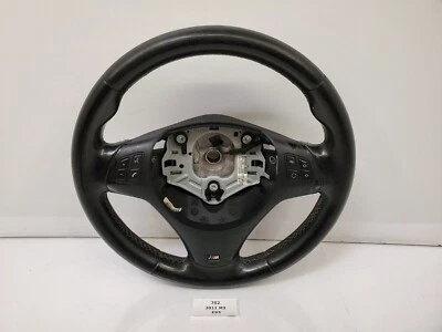 ✅ 08-13 OEM BMW M3 E90 E92 E93 Volante Cuero sin Paletas de Cambio MT Foto 1 de 4