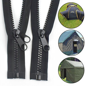 10# Chunky Open Ended Zip Resin Zipper Tent Lock Double-Sided Slider 60-400cm