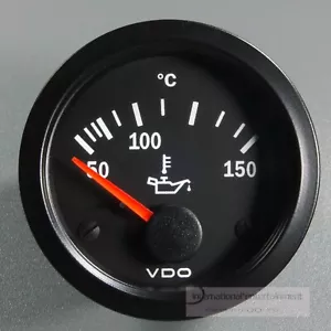 VDO ZUSATZ ANZEIGER MOTORÖL 150° 12V 52mm m. Bel. COCKPIT VISION ÖLTEMPERATUR - Bild 1 von 4