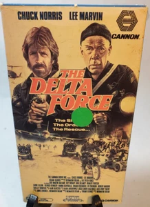 The Delta Force Cannon Media VHS 1986 Chuck Norris Lee Marvin Kim Delaney - Picture 1 of 7