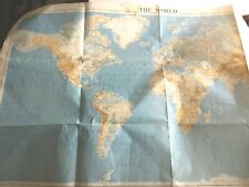 1937 NELSON DOUBLEDAY Around the World Map Pre-WWII Large Wall Map 26" x 42"