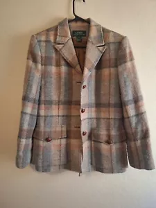 Vintage Lauren Ralph Lauren Wool Plaid Blazer Jacket Long Sleeve Women’s 12 - Picture 1 of 10