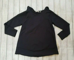 Soft Surroundings Hooded Black Beau Ville Terry Hoodie Medium Md - Picture 1 of 5