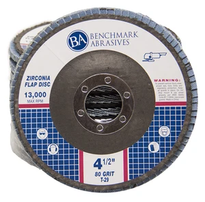 10 Pack 4.5” x 7/8" Professional 80 Grit Zirconia Flap Disc Grinding Wheels T29 - Picture 1 of 5