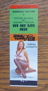 FUNDA PIN-UP GIRLIE MATCHBOOK: RENO BAR RED CLIFF, COLORADO MATCHCOVER -B17 - Imagen 1 de 2