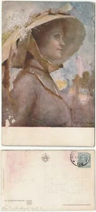 ILLUSTRATORE - ARTIST SIGNED - GIUSEPPE AMISANI - PROFILO - VIAGG. 1918 -3809- - Picture 1 of 1