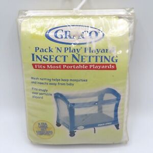 Graco Pack N Play Playard Mosquitoes Insect Netting XL Net Covers Sides NEW 2002