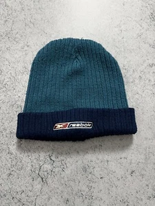 Gorro Reebok vintage para hombre años 00 talla única azul bordado logotipo ropa de calle - Imagen 1 de 16
