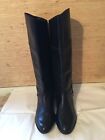 Women's Catleia Made In Brazil Black Leather Upper Riding Boots Size 7 1/2