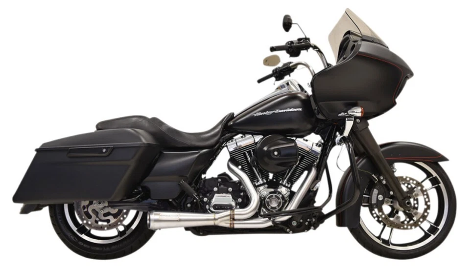Tubo de escape corto Bassani Road Rage 2-1 de acero inoxidable 95-16 Harley Touring Foto 1 de 1