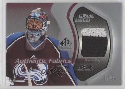 2003-04 SP Game Used Edition Authentic Fabrics /99 Patrick Roy #AF-PR HOF - Image 1 of 2