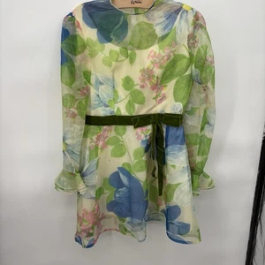 Lazo de terciopelo de gasa floral vintage años 60’s/70’s talla grande - Imagen 1 de 12