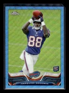 2013 Topps Chrome #197 Marquise Goodwin Rookie Blue Wave rifrattori banconote - Foto 1 di 2