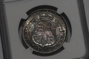 🧭 🇬🇧 UK GB HALF CROWN 1915 SILBER HIGH GRADE NGC AU DETAILS B87 CG31 - Bild 1 von 6