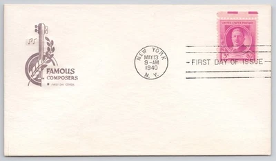 First Day Cover Scott's #881 3 Cent Famous Composures May 1940 New York NY - Image 1 of 2