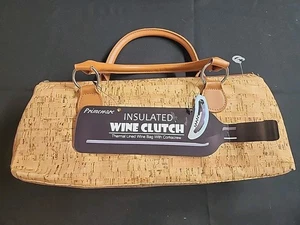 NEU Primeware Thermo Wein Clutch Tasche Kork Reißverschluss Der Korkenzieher fehlt - Bild 1 von 3