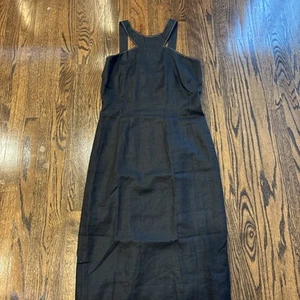 Polo Ralph Lauren- Sleeveless Black Linen Dress - Size 8 - Picture 1 of 7