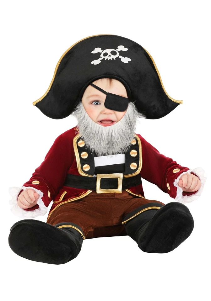 Boy's Infant Captain Cutie Pirate Costume - Image 1 of 1
