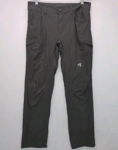 Eddie Bauer Pants Men's First Ascent Size 33 x 34 Gray Nylon Zip Cargo - Picture 1 of 9