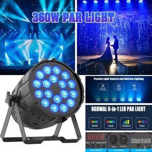 18x20W PAR Can Stage Light 18 LED RGBL DMX Club DJ Disco Party Show Light - Picture 1 of 18