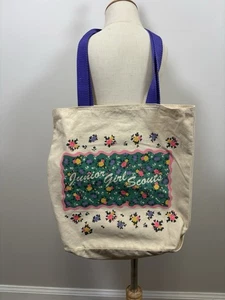 Vintage Junior Girl Scouts USA Cotton Purse Handbag Hand Bag Hobo Tote Shoulder - Picture 1 of 5