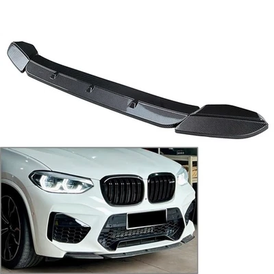 US Front Bumper Lip Splitter Kit For BMW X3M X4M F98 Pre Facelift 2019-21 Carbon Foto 1 de 4