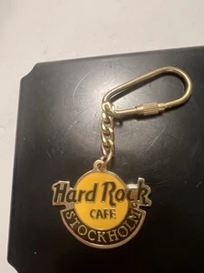 Hard Rock Cafe Stockholm Schlüsselanhänger/Keyring Classic Logo Serie EUC - Bild 1 von 2