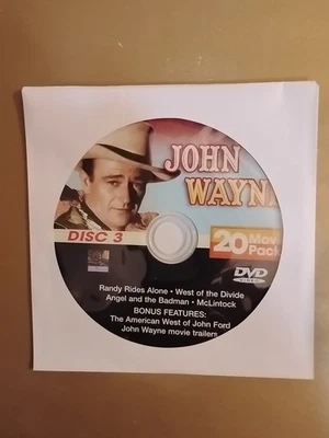 John Wayne DVD Randy Rides Alone / West Divide / Angel Badman / Mclintock - Image 1 of 2