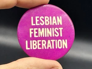 Vintage Lesbian Feminist Liberation 1970s Gay Pride Parade Pinback Button 2" Pin - Bild 1 von 5