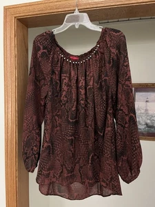Jennifer Lopez Size L Polyester Blouse - Picture 1 of 8