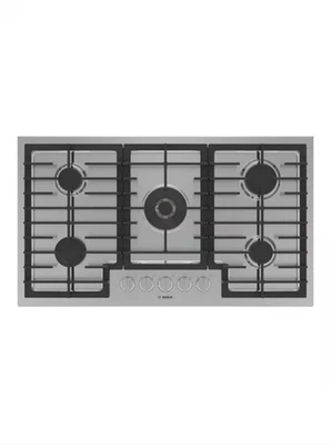 Bosch NGM8656UC 800 Series 36 inch Stainless 5 Burner Gas Cooktop - Image 1 of 4