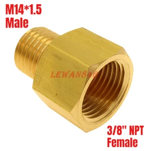 Brass Pipe Fitting Adapter M14 X 1.5 Male Metric to 3/8" NPT Female - Bild 1 von 5