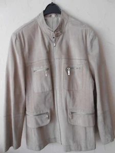 Echte Velour/Wildleder Jacke, Farbe sand, Gr. 44/46 siehe Maße - Bild 1 von 8