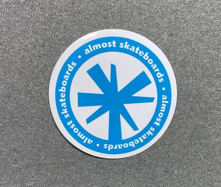 Almost Spark Circle Skateboard Sticker Blue 3.7" - Image 1 of 1