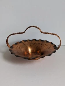 Fantasy Copperware Hand Wrought Made In Canada Hammered Copper Dish/Bowl - Picture 1 of 9